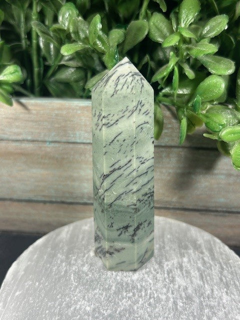 Nephrite Jade with dendrite Tower