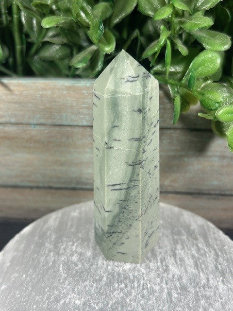 Nephrite Jade with dendrite Tower