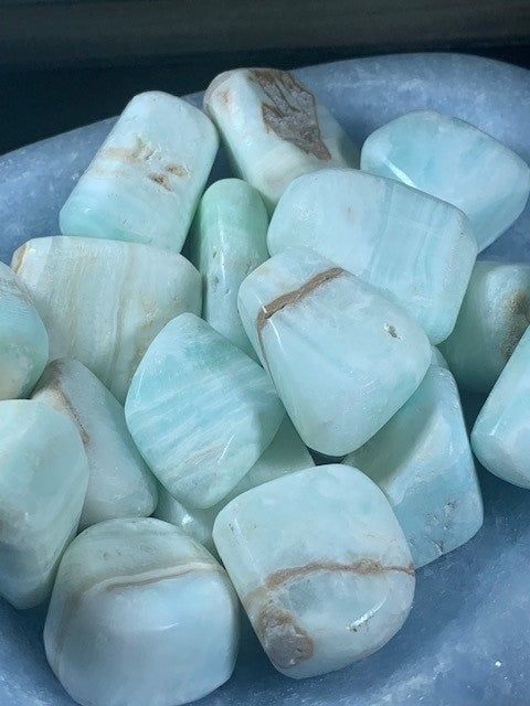 Caribbean Blue Calcite Tumbles
