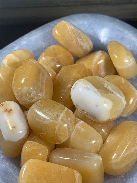 Orange Calcite Tumbles