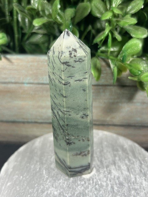 Nephrite Jade with dendrite Tower