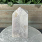 Pink Amethyst and Flower Agate Tower