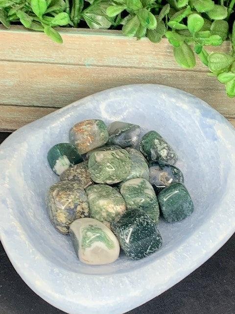 Moss Agate Tumbles