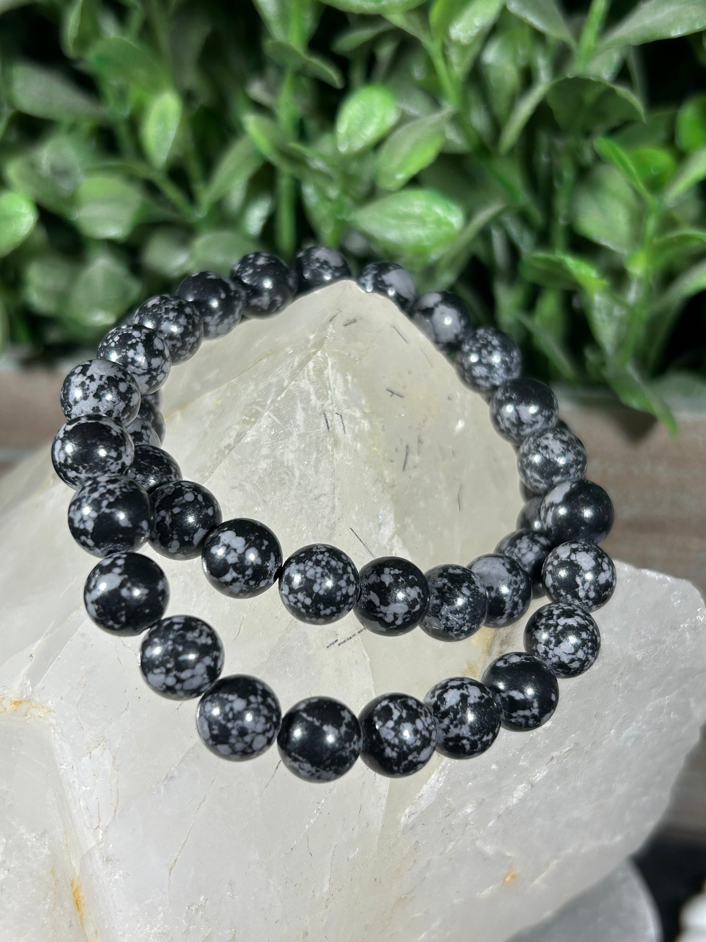 Snowflake Obsidian Bracelet