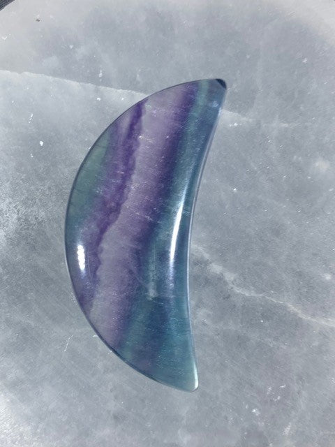 Rainbow Fluorite Moon